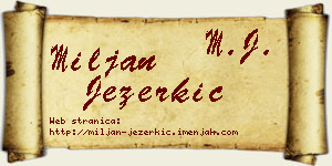Miljan Jezerkić vizit kartica